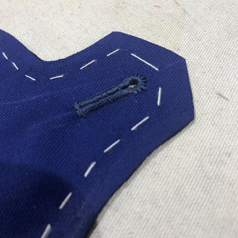 動画 ボタンホールの穴かがり 神戸洋服 中山手縫製所